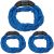 3 Candados de cable numérico, Sistema antirrobo para bicicletas, Combinación de 5 números, 120 cm, Acero, Azul