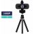 Webcam gran angular 1080P,Cámara de videoconferencia,USB Plug & Play, con tapa de objetivo y trípode